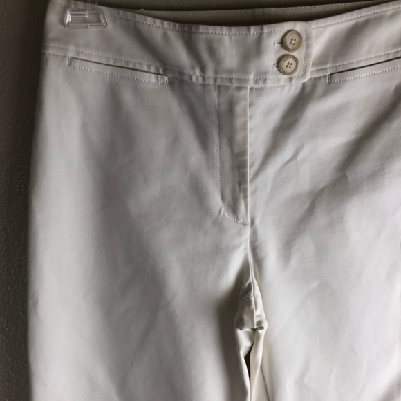 Ann Taylor White Cotton Flare Trousers 6 - Picture 5 of 8